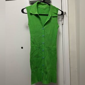 Neon green dress